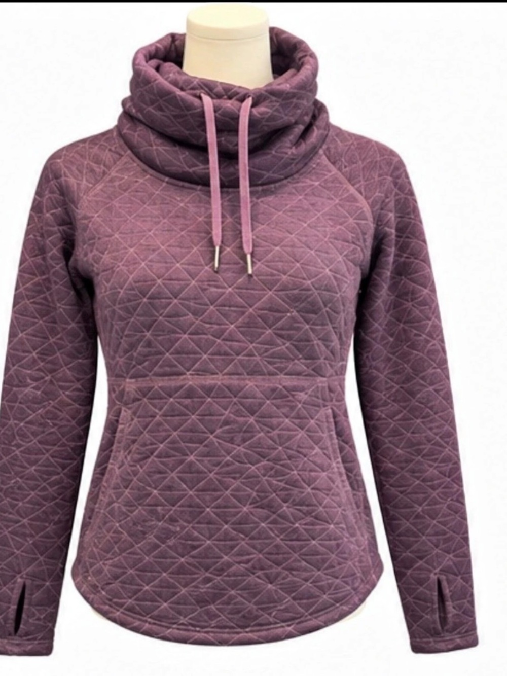 Marmot Quilted Cowl Neck Pullover Women’s S Purple Outdoor Hiking Sweatshirt